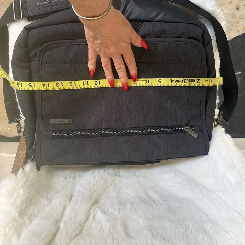 Samsonite Modern Utility Computer Laptop Messenger Travel Bag Dark Charcoal Gray
